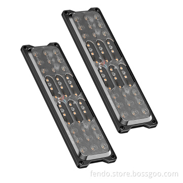 High Brightness 36 LED 36W 12-24V Square LED Warning Light Signal Lamp Strobe Side Light